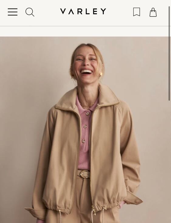 VARLEY Jackets & Blazers - Chic VARLEY Nadina Blouson Jacket - Light Taupe, Size M (New with tags)